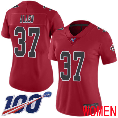 Atlanta Falcons Limited Red Women Ricardo Allen Jersey NFL Football #37 100th Season Rush Vapor Untouchable->women nfl jersey->Women Jersey